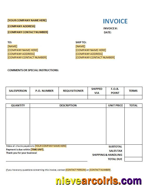 Free Purchase Invoice